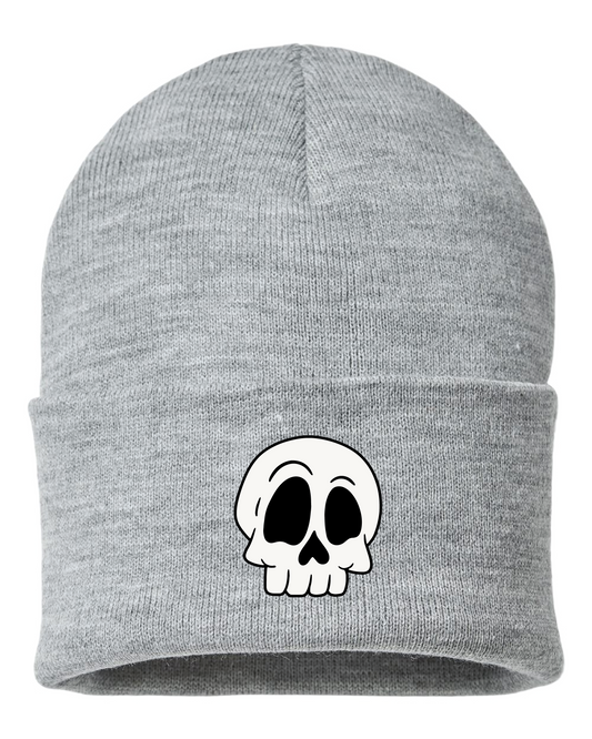 Skully Beanie - Light Gray